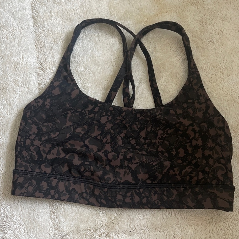 Lululemon Energy Bra. Size 4. Wild Thing Camp Brown